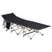 Outsunny Folding Camping Cot Outdoor Portable Camping Sleeping Bed Black