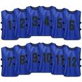 Htovila Vest 12 PCS Soccer Team Numbered Bibs Quick Team Soccer Team Soccer Team Soccer Team Numbered Pinnies Quick Team Soccer Pinnies Dark ZDHF BUZHI Numbered Soccer Numbered Soccer 12