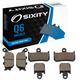 Sixity Q6 Front Rear Organic Brake Pads compatible with Yamaha YZF-R1 6 Piston Caliper 2007-2008 Complete Set