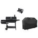 Royal Gourmet 66" Barrel Charcoal Grill w/ Smoker 3 Piece Set Porcelain-Coated Grates/Cast Iron in Black/Gray | Wayfair