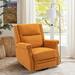 Red Barrel Studio® Kenmar 31.5" Wide Manual Swivel Rocker Recliner Chair Polyester/Microfiber/Microsuede in Orange | Wayfair