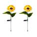 Dezsed Sunflower Solar Lights Clearance Sunflower Solar Lightoos Outdoor 2 Pack Solar Garden Lights Water-proof Solar Flower Lights for Garden s Backyard Patio Yard Decorative Yellow B