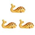 HOMEMAXS 3pcs Adhesive Hanging Hooks Giraffe Shape Wall Hooks Heavy Duty Hooks Resin Hanger Sticky Hooks for Home Kitchen Size M Yellow