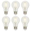 Westinghouse Lighting 5257020 4.5 Watt (40 Watt Equivalent) A19 Dimmable Clear Filament LED Light Bulb Medium Base 6 Pack