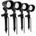 Open Box HOME ZONE Security LED Spot Light Low Voltage Outdoor LED 4-Pack - Black