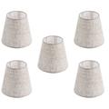 5pcs Cloth Lamp Shade Clip On Bulb Fabric Lamp Shade Burlap Chandelier Lamp Shades for Chandelier Wall Lamp Bedroom