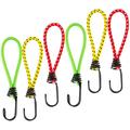 6 Pcs Camping Accessories Stretch Bungee Cords Tent Stakes Elastic Drawstring Hook Peg Hooks Rubber Iron