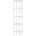 Meshworks 5 Tier Full-Size Metal Storage Shelving Unit Tower For Kitchen Office And Garage Organization 13.8â€� X 13.8â€� X 70.9â€� White