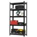 Tenozek 59 Storage Shelves Garage Shelving Unit Steel Storage Rack Heavy Duty Metal Frame 5-Tier Garage Shelf MDF Boards 330lbs Capacity per Tier for Home/Office/Warehouse/Garage Black