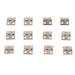 12PCS Mini Brass Hinges Hardware Rotation For Dollhouse Miniature Furniture Cabinet Closet(DIY)