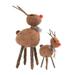 Elk Reindeer Christmas Holiday Felt Doll Toys Figure Animal Sculpture Figurines Family Deer Topper Stuffed Figurine Fawn