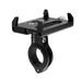 Adjustable Bike Mount Universal Cell Phone Cycle Rack Handlebar & Motorcycle Holder Cradle Black