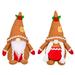 Christmas Gnomes Plush Handmade Xmas Gonk Doll Tomte Gnome Ornaments Faceless Doll Figurine Christmas Elf Doll Ornaments Tabletop Decor Holiday Figurines Ornaments-Christmas decorations (2pcs brown)