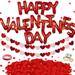 Valentines Day Balloons Valentine s Day Party Decorations Include Happy Valentines Day Balloons Heart Banner Rose Petals and String Light Valentine s Day Wedding Party Supplies