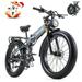 Folding Electric Bike for Adults 1000W 48V 20Ah Removable Battery Long Range Mountain Electric Bicycle up to 30MPH 26*4 Fat Tire Electric Bicycles with Full Suspension & Dual Hydraulic Disc Brake