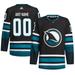 Men's adidas Black San Jose Sharks Alternate Primegreen Authentic Custom Jersey