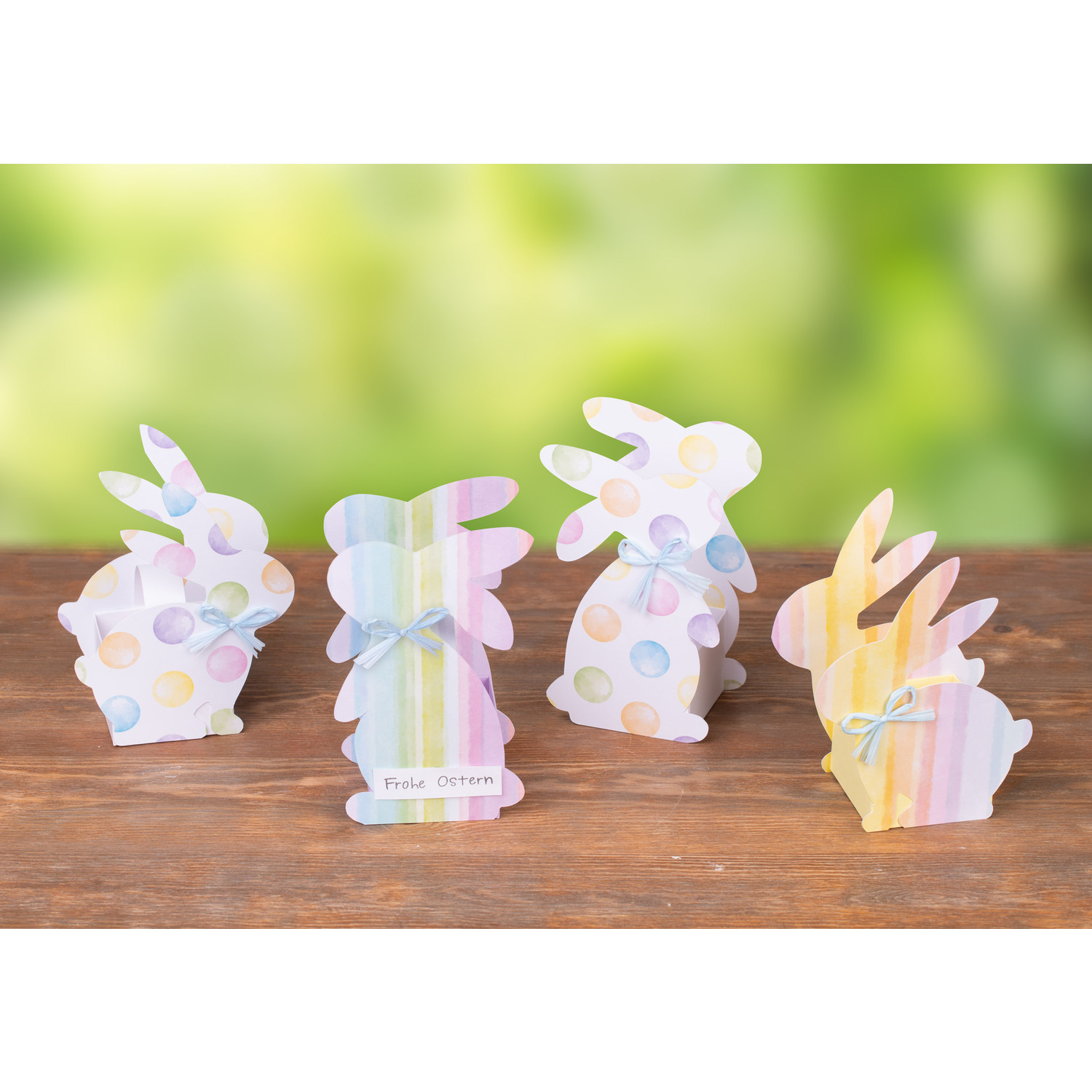 buttinette Kit créatif paniers lapin "arc-en-ciel"