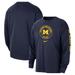 Men's Nike Navy Michigan Wolverines Heritage Max90 Long Sleeve T-Shirt