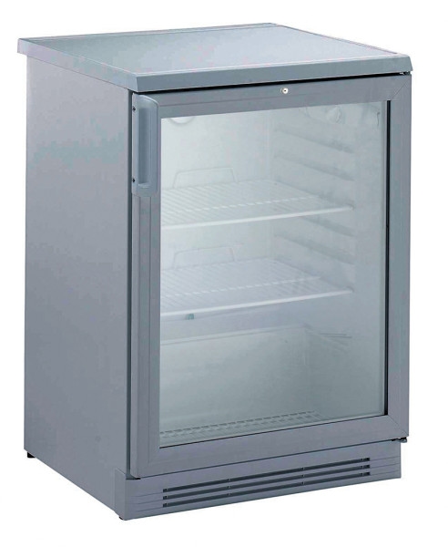 Nordcap Umluft-Gewerbekühlschrank UKU 162 GRAU, mit Glastür, Rahmen grau lackiert, unter- und einbaufähig Image