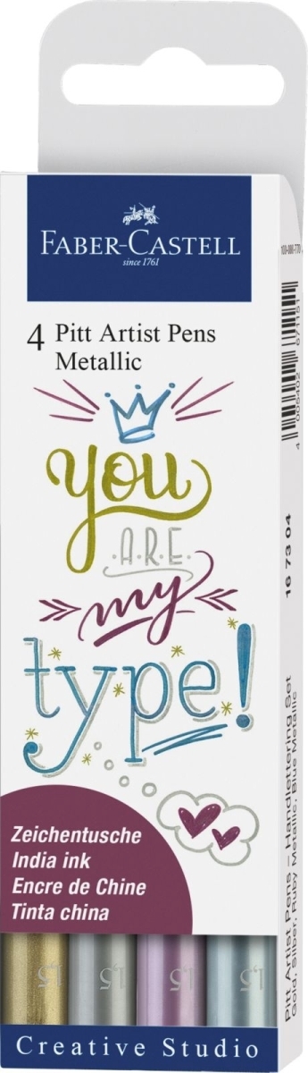 FABER CASTELL Tuschestift Pitt Artist Pen 1,5 sortiert VE=4 Stück Etui Image