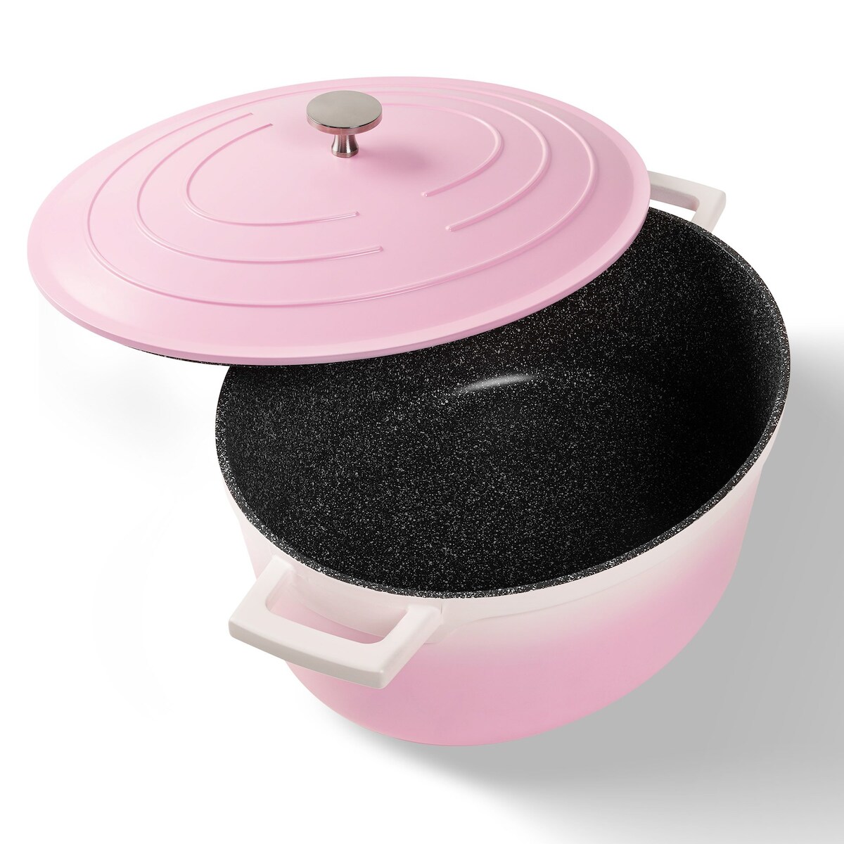 STONELINE® Rosa Gourmet Bräter 32x25 cm mit Deckel, Backofen und Induktion geeignet, Antihaft Image