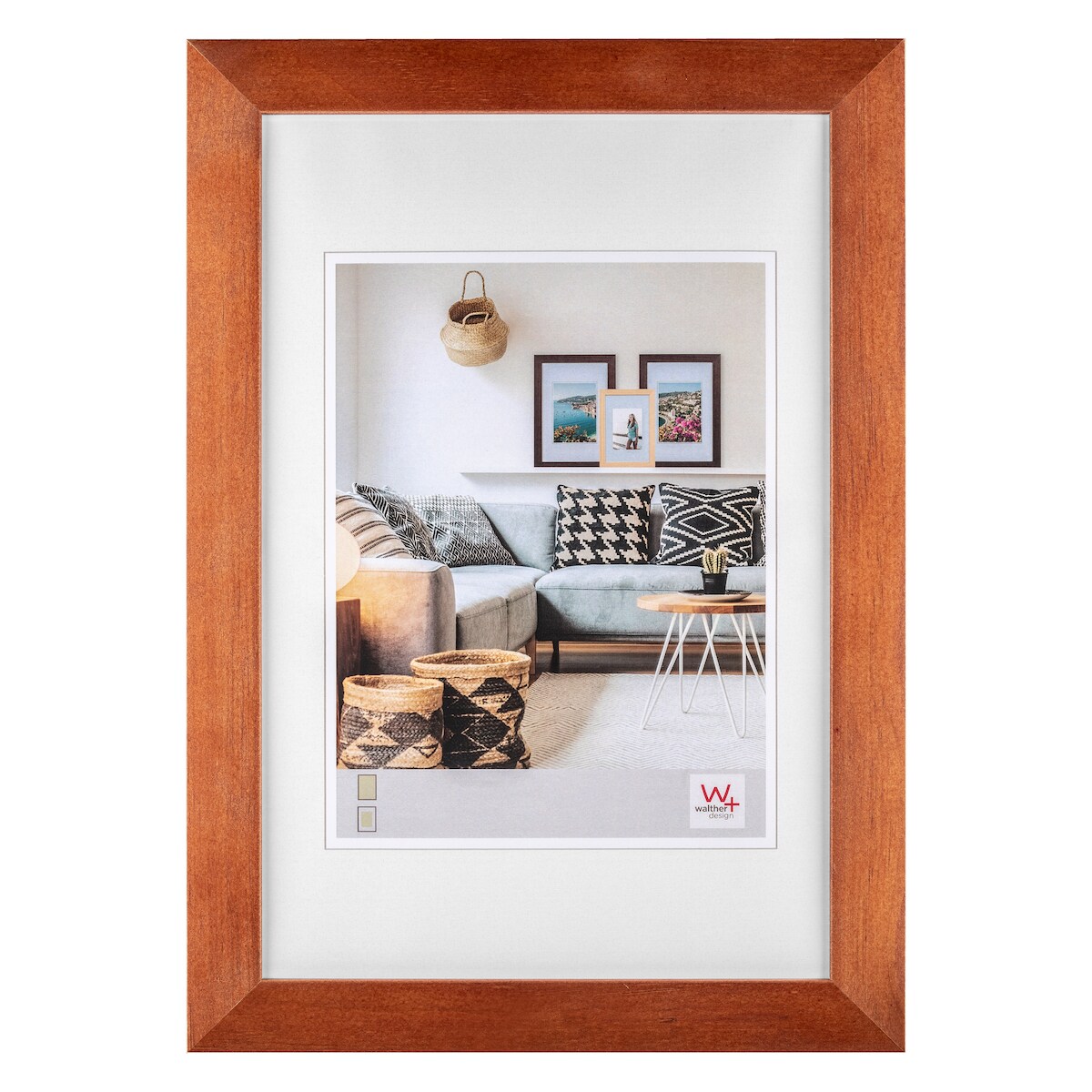 walther + design Nizza Holz Bilderrahmen, nussbaum, 7 x 10 cm Image