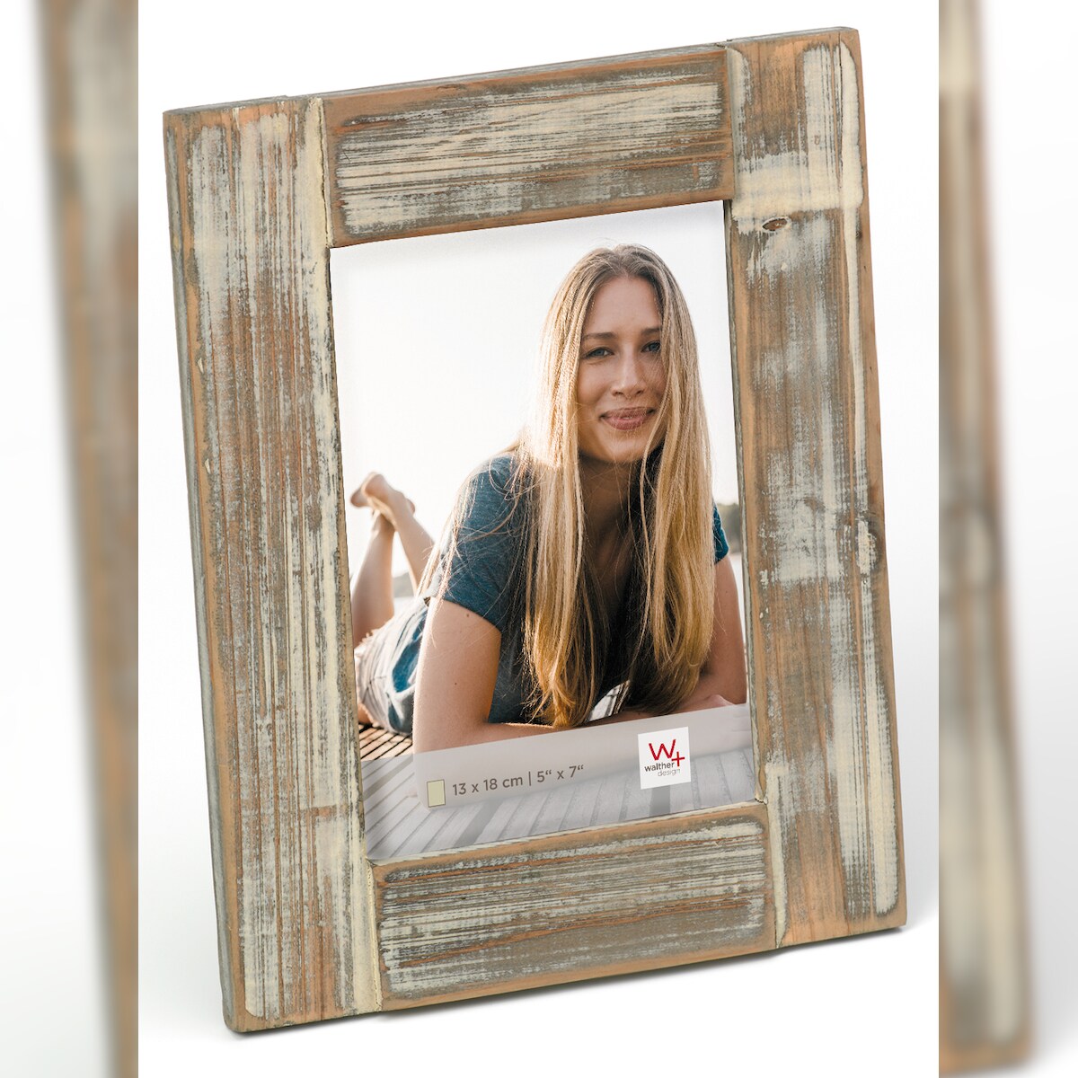 walther + design Longford Portraitrahmen, braun, 10 x 15 cm Image