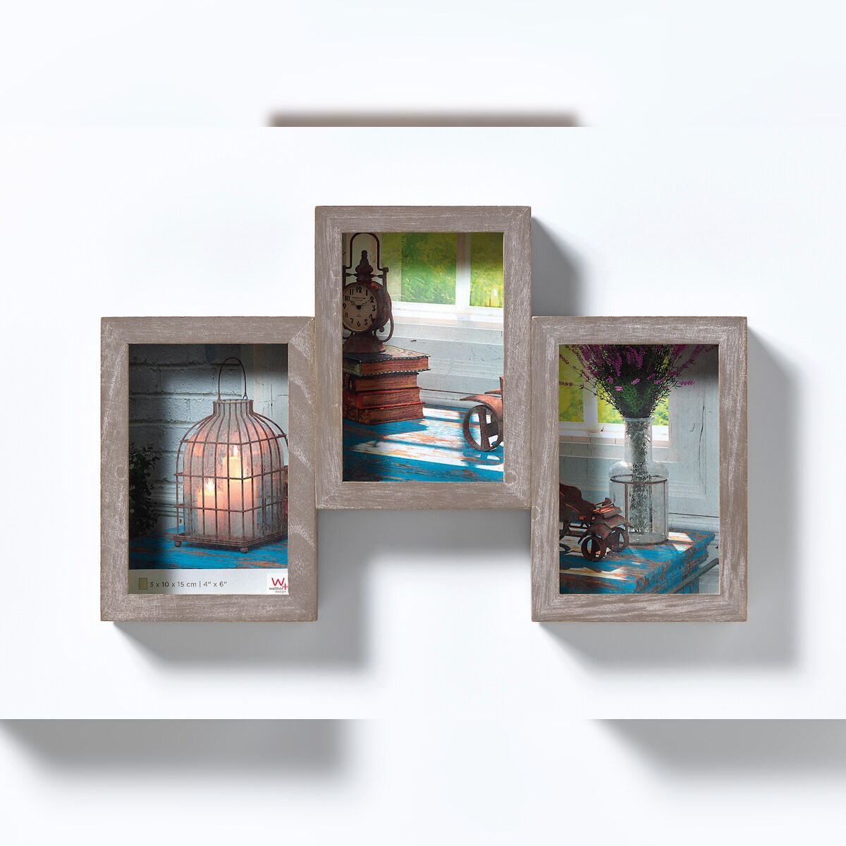 walther + design Rustic Portrait Galerierahmen, grau, 3 X 10 x 15 cm Image