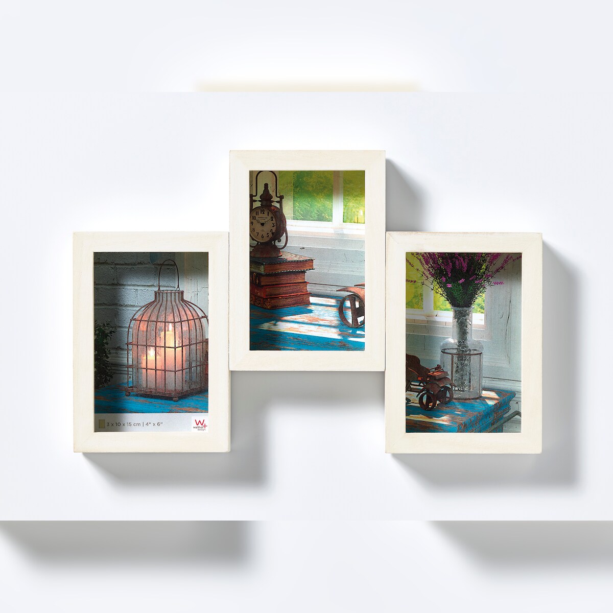 walther + design Rustic Portrait Galerierahmen, weiss, 3 X 10 x 15 cm Image
