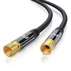 Primewire HDTV Satellitenkabel mit Braiding - 135Db - 75 Ohm - Stoffummantelung - 1,5 m Image