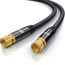 Primewire SAT-Kabel, Koax, F-Stecker, Premium HDTV SAT Koaxialkabel, 4fach Schirmung, 135dB, 75 Ohm - 3m Image