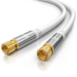Primewire SAT-Kabel, Koax, F-Stecker, Premium HDTV SAT Koaxialkabel, 4fach Schirmung, 135dB, 75 Ohm - 3m Image