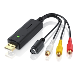Aplic USB Audio Video Grabber - VHS - Videoadapter zur Bearbeitung, USB zu S-Video, Composite, Cinch Image