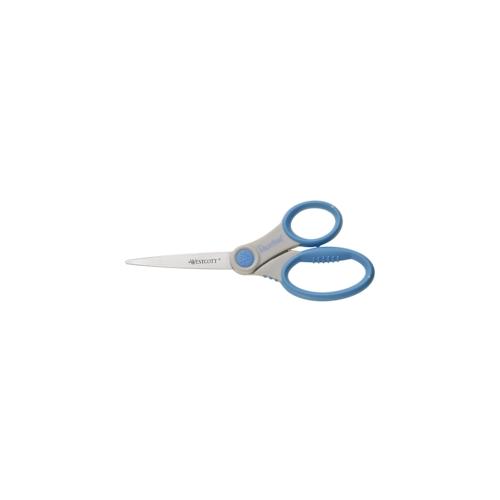 Westcott Schere Microban Softgrip 18,0 cm grau/blau