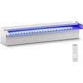 Uniprodo Schwalldusche - 45 cm - LED-Beleuchtung - Blau / Weiß - offener Wasserauslauf