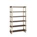 Coaster Furniture Flynn Walnut/ Rose Brass 5-tier Bookshelf