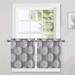 Medallion Print Linen Blend Kitchen Valance and Tier Curtains