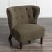 Armless Accent Chair Sofa Sherpa Single Sofa Modern Reading Nook Chair Lounge Chair Club Chair Entryway Chair with Walnut Legs