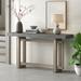 Contemporary Console Table with Industrial-inspired Concrete Wood Top, Extra Long Entryway Table Buffet Sideboard