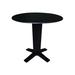 42 in Solid Wood Round Dual Drop Leaf Pedestal Counter Height Dining Table