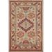 Geometric Kazak Foyer Rug Hand-Knotted Wool Carpet - 2'9"x 4'0"