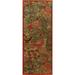 Green Ziegler Indian Runner Rug Handmade Wool Carpet - 2'7"x 8'0"