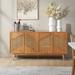 Glen Modern 63" Wide Rattan 4-Door Sideboard with Solid Wood Legs by HULALA HOME