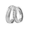 Trauring DOOSTI "Schmuck Geschenk TITAN Ehering Partnerring LIEBE" Fingerringe Gr. 54, ohne Zirkonia, Titan, 6 mm, grau (titanfarben) Trauringe