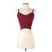 Dress Forum Tank Top: Burgundy Solid Tops - Women's Size Small