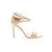 Via Spiga Heels: Ivory Solid Shoes - Women's Size 8 1/2 - Open Toe