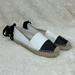 J. Crew Shoes | J. Crew Canvas Espadrille Flats-11 | Color: Black/White | Size: 11