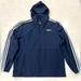 Adidas Jackets & Coats | Adidas Essentials 3-Stripes Woven Windbreaker - Navy Blue - Men's Med - Like New | Color: Blue | Size: M