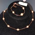 Kate Spade Jewelry | (#317) Nwt Kate Spade 2pc Rose Gold Faux Pearl Collar Necklace & Bracelet Set | Color: Gold/Pink | Size: Os
