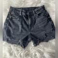 American Eagle Outfitters Shorts | American Eagle Outfitters Distressed Jean Shorts | Color: Black | Size: 00